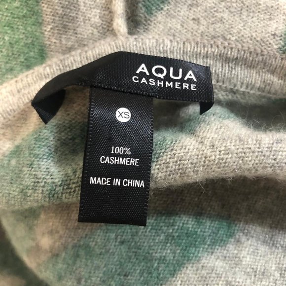 Aqua Cashmere Camo Zip Hood Sweater Size XS - Picture 3 of 5
